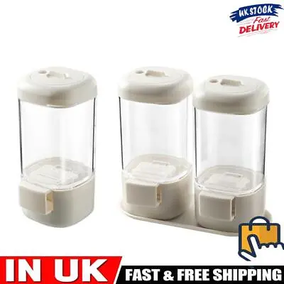 Press-Type Spice Dispenser Sealing Salt Pepper Container Household Cooking Tool • £8.39