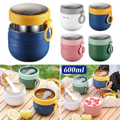 $11.58 • Buy 1 Layer Thermal Insulated Food Container Lunch Box Thermos Flask Soup Jar Db