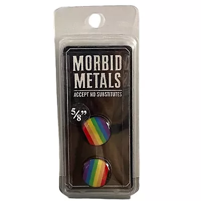 Morbid Metals Acrylic Rainbow Pride 5/8” Ear Plug Spacer Jewelry • $18.89