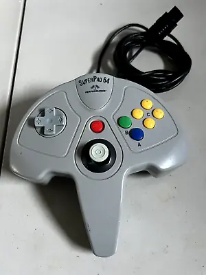 Gray Nintendo 64 Super Pad Pre Owned Controller SuperPad 64 • $9.95