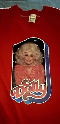 DOLLY PARTON Red T-Shirt Child Size Large (14-16) Vintage 1978 Ed Caraeff Photo • $22.99