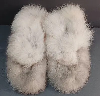 Hand Made Rabbit Fur Slippers Women Size 6 SHIPS FREE  • $49.95