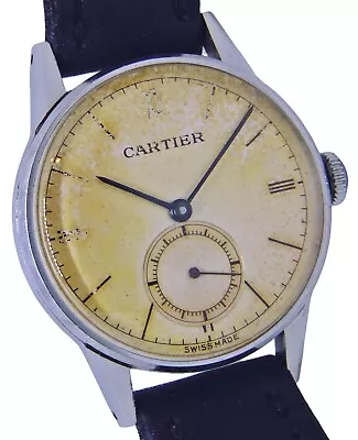 Vintage Cartier By Movado MANUAL Wind Steel Swiss Watch JUST SERVICED • $299