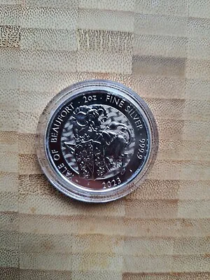 2023 Tudor Beasts Yale Of Beaufort 2oz Silver Bullion Coin In Capsule Royal Mint • £59.50
