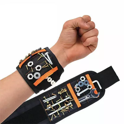 Magnetic Wristband 15 Strong Magnets Tool Holder Holding Screws DIY Handyman • $3.99