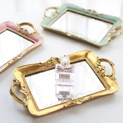 *New* Gold Vintage Vitorian Style Decorative Frame Mirror Tray/Vanity Tray • $42.29