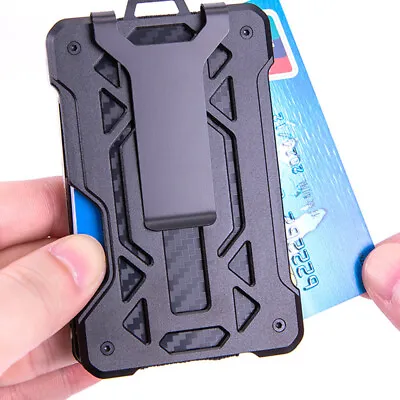 £10.99 • Buy Men Card Holder Wallet Identification Blocking Credit Slim Clip Aluminum Metal