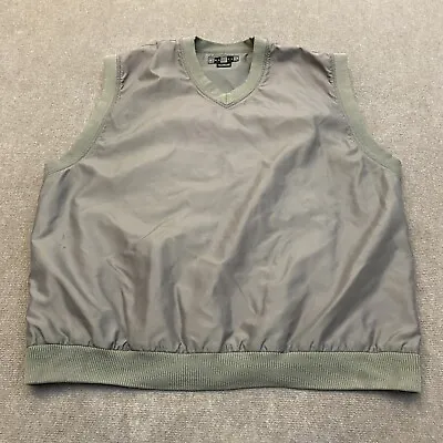 Vintage Nike Golf Jacket Vest V Neck Olive Green Mini Logo Size XL Men's • $24.95