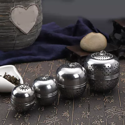 Tea Infuser Ball Mesh Loose Leaf Herb Strainer Stainless Steel Secure Locking Ṅ • $2.66