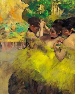 Yellow Dancers (In The Wings) (1876) Edgar Degas Wall Art Poster Print • £6.49