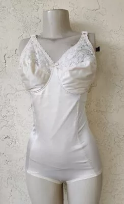 $37 • Buy Va Bien Minus Touch Vintage Firm Control Bodysuit 1291 Pearl Champagne SZ 42 C
