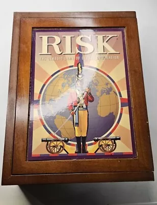 Risk Game Wood Box Global Domination Vintage Collection Wooden Book Shelf Box • $16.99