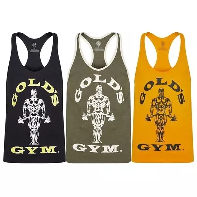 £13.89 • Buy Golds Gym Mens Muscle Joe Sleeveless Workout Training Tank Top Stringer Vest UK