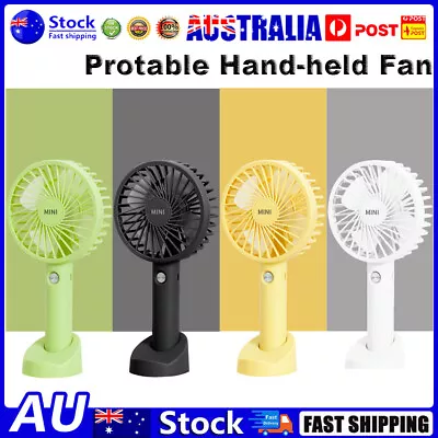 $5.99 • Buy Mini Portable Hand-held Desk Fan Cooling Cooler USB Air Rechargeable 3 Speed AU