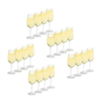 £9.42 • Buy Lots 20 1/12 Miniature Plastic Cup Wine Glasses Drink Kit Dolls House Accs