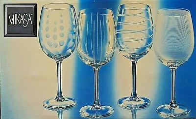 (4) Mikasa Cheers 16oz White Wine Glasses - Including Original Box • $30