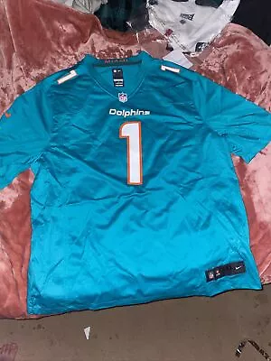 Nike Men's On Field Tua Tagovailoa #1 Miami Dolphins Green Jersey Size 3XL NWOT • $60