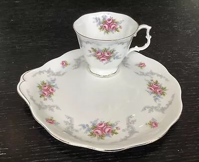 £9.50 • Buy Royal Albert Tranquillity Tennis Snack Set Round Plate And Cup
