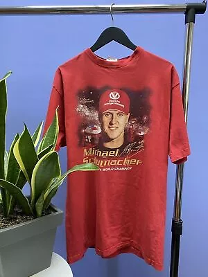 Ferrari Michael Schumacher F1 World Champion 2000 Tour Tee Red Size L Men Large • £78.86