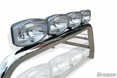 $727.28 • Buy Roll Bar + 4 X Jumbo Lights To Fit Isuzu D Max Rodeo 2007 - 2012 Stainless Steel