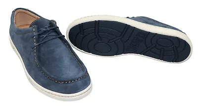 Born Genuine Suede Canning Collection Lace Up Men's Fashion Sneakers NIB Navy • $35.95