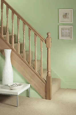 Staircase Balustrade Oak Kit 41mm Colonial Spindles And 90mm Newel Posts Rails • £1200