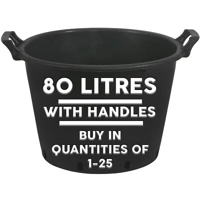 £213.99 • Buy 80l Heavy Duty Plastic Side Handles Plant Pots Garden Tree Hydroponic Containers
