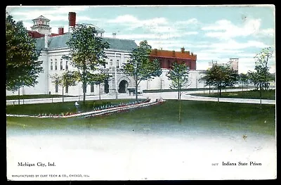 MICHIGAN CITY Indiana Postcard 1907 State Prison By Teich • $11.99