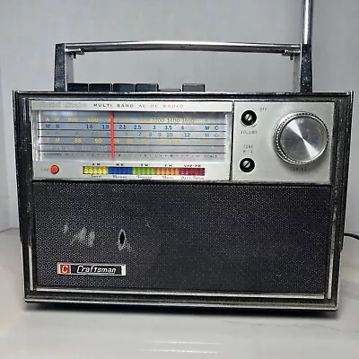 Vintage Craftsman Solid State AM FM Multi Band Radio Model 9333 - READ • $44.99