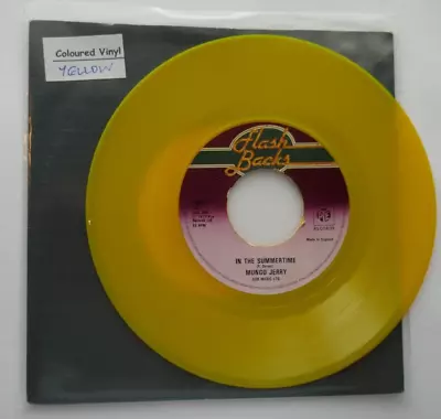 Mungo Jerry 45 ' In The Summertime / Baby Jump ' Yellow Vinyl • £7.99