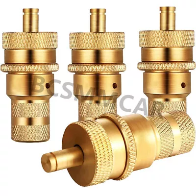 Brass Car Tire Deflators Kit 6-30 PSI Relief Valve Automatic Adjustable Set Of 4 • $20.89