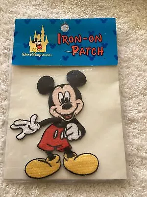 Vintage Disney World Park Mickey Mouse Iron On Patch NIP • $5