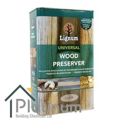 £28.80 • Buy LIGNUM Universal Wood Preserver 5L | Woodworm, Dry & Wet Rot Timber Treatment