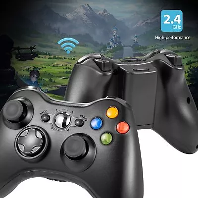 For Microsoft Xbox 360 PC Win 7 8 10 Wireless Game Controllers Joysticks Gamepad • $28.59