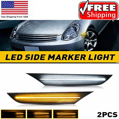 For 2003-2006 Infiniti G35 Sedan Sequential Switchback LED Side Marker Light DRL • $30.99