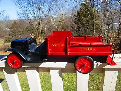 Vintage Buddy L Pressed Steel Auto Wrecker Tow Truck 27 1/2  Long • $650