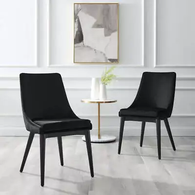 Modway Viscount Accent Performance Velvet Dining Chairs - Set Of 2 Choose Color • $377.99