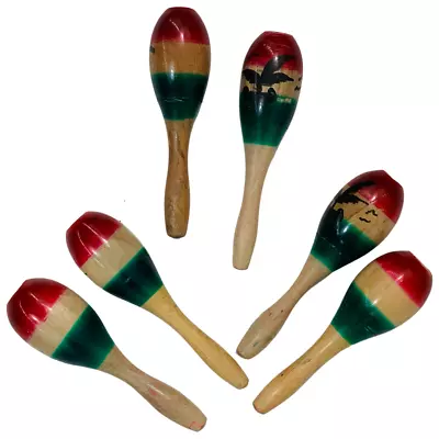 Traditional Mexican 3 Color Maracas - Pack Of 3 (Total Of 6 Maracas) • $19.99