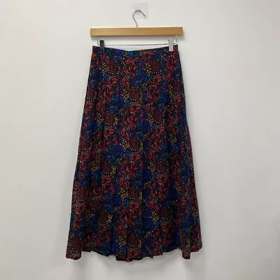 Liberty Skirt Womens Size UK 10 Multicoloured Wool Floral RMF03-CAP • £7.99