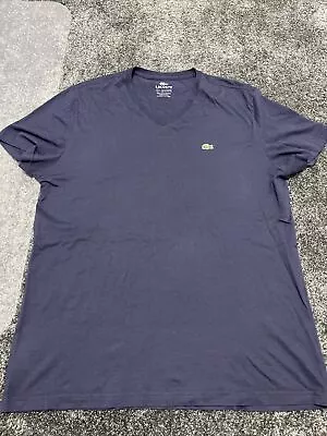 Lacoste V Neck T Shirt XL NAVY • $40