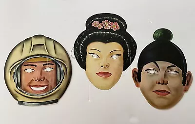 Vintage Cardboard Children's Masks Lot Of 3 • $19.99