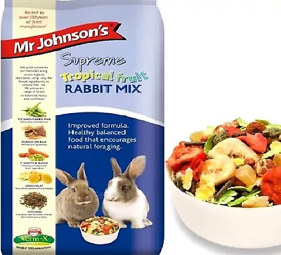 SUPREME TROPICAL RABBIT - (900g - 15kg) - Mr Johnsons Fruity Food Vf Pet Feed Bp • £3.49