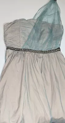 Women’s Juniors Minuet NWT Short One Shoulder Formal Pink & Teal Size Small • $26.99