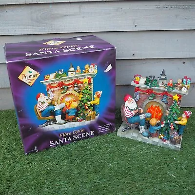 £26.99 • Buy Premier Santa Fireplace Scene Illuminated Fibre Optic Vintage Xmas Ornament