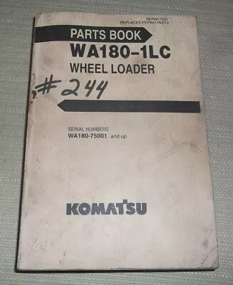 Komatsu Wa180-1lc Wheel Loader Parts Book Manual Catalog S/n 75001-up • $44.99