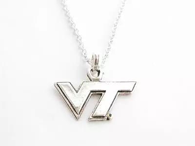 Virginia Tech Hokies Silver Chain Womens Necklace Jewelry VTU Licensed Gift • $19.49