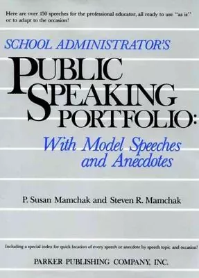 School Administrator's Public Speaking Portfolio : With Model Speeches And An... • $35.68