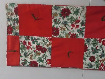 Vintage Handmade Quilted Table Runner 31  X 56  Christmas! • $19.99