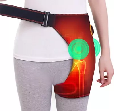 Aieleph Adjustable Electric Heated Thigh Hip Support Brace Massager 3 Levels • $29.50