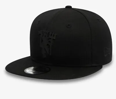 New Era 9fifty Manchester United Baseball Cap Black Man Utd Devil Snapback Hat • £28